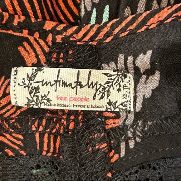 Free People She Swings Black/Multi Swing Mini Dress XS NWT - Picture 5 of 13